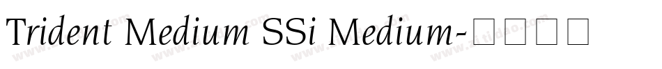 Trident Medium SSi Medium字体转换